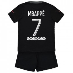 Camisola Paris Saint-Germain Kylian Mbappé 7 Criança Equipamento Terceiro 2021-2022 Manga Curta